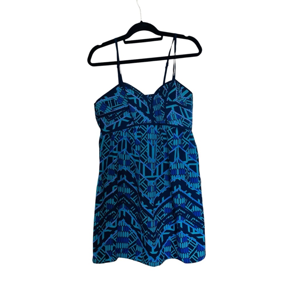 Vibrant Blue Geometric Dress